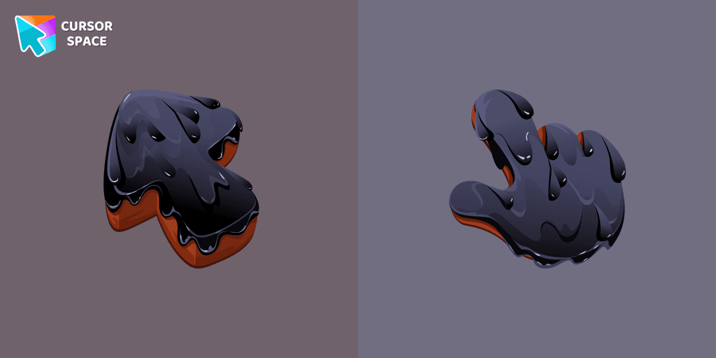 Black Resin Texture cursor cursor pack